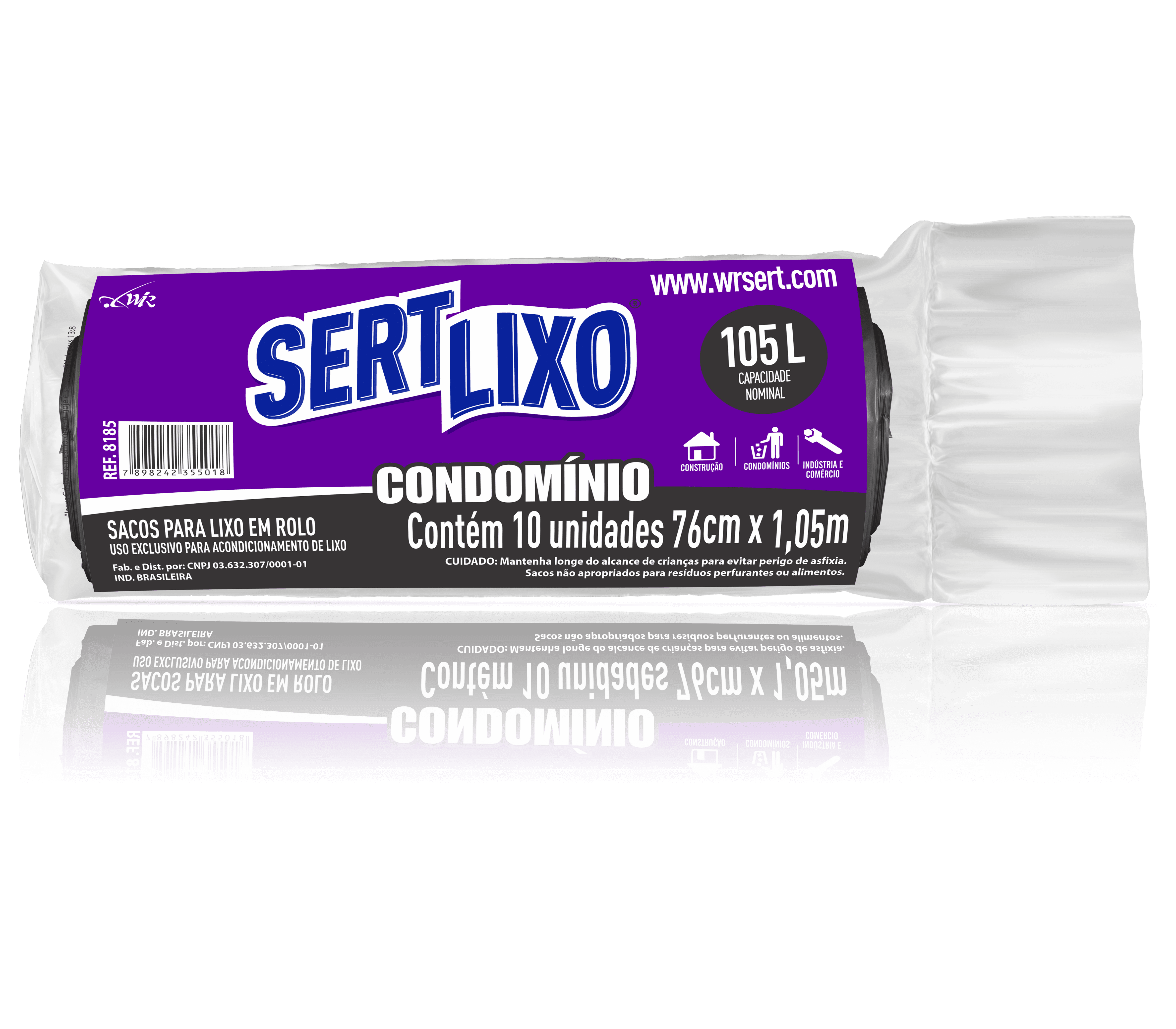 SACO SERT LIXO ROLO CONDOMÍNIO 105L C/10